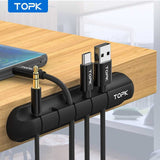 Silicone Cable Winder – USB & Headphone Cable Organizer Clip