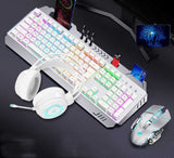 Wired Mechanical Keyboard Mouse Earphone Gaming Set