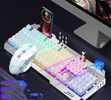 Wired Mechanical Keyboard Mouse Earphone Gaming Set