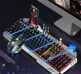 Wired Mechanical Keyboard Mouse Earphone Gaming Set