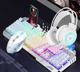 Wired Mechanical Keyboard Mouse Earphone Gaming Set