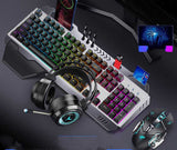 Wired Mechanical Keyboard Mouse Earphone Gaming Set