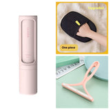 Reusable Pet Hair Remover Brush in pastel colors with self-cleaning lint roller design, ideal for cat and dog fur removal on the go.