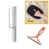 Reusable Pet Hair Remover Brush in pastel colors with self-cleaning lint roller design, ideal for cat and dog fur removal on the go.