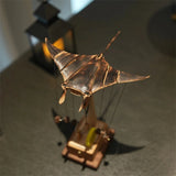 Flying Manta Ray Automata | Wooden Kinetic Sculpture | Mechanical Manta | Wood Art | Home Decor