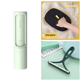 Reusable Pet Hair Remover Brush in pastel colors with self-cleaning lint roller design, ideal for cat and dog fur removal on the go.