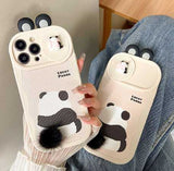 Furry Panda Phone Case Cute Protective Cover