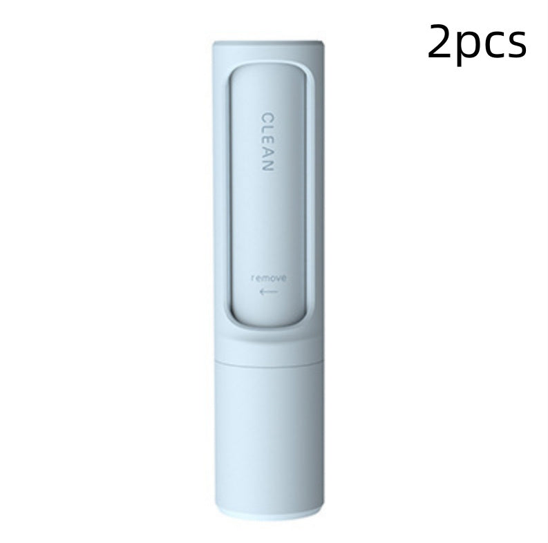 Reusable Pet Hair Remover Brush in pastel colors with self-cleaning lint roller design, ideal for cat and dog fur removal on the go.