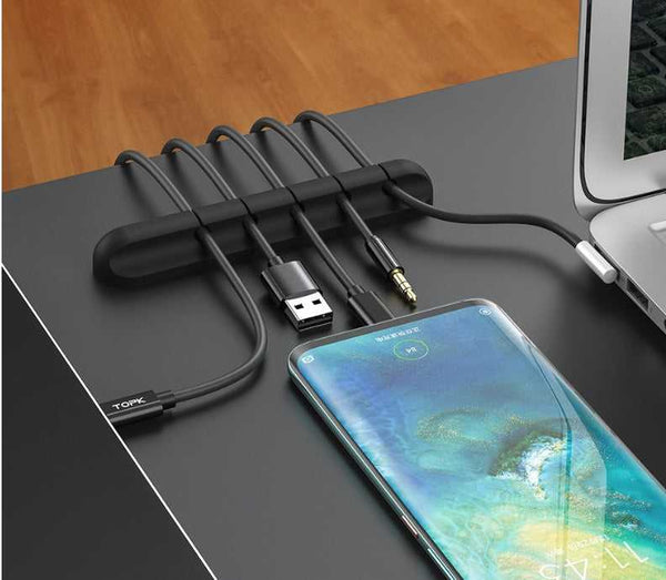 Silicone Cable Winder – USB & Headphone Cable Organizer Clip