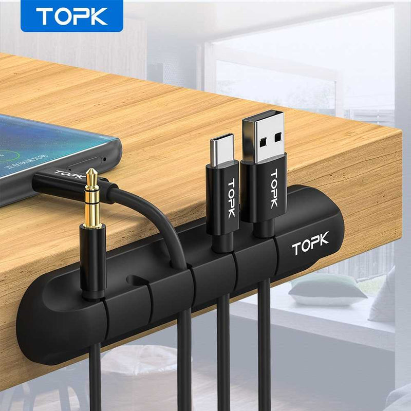 Silicone Cable Winder – USB & Headphone Cable Organizer Clip