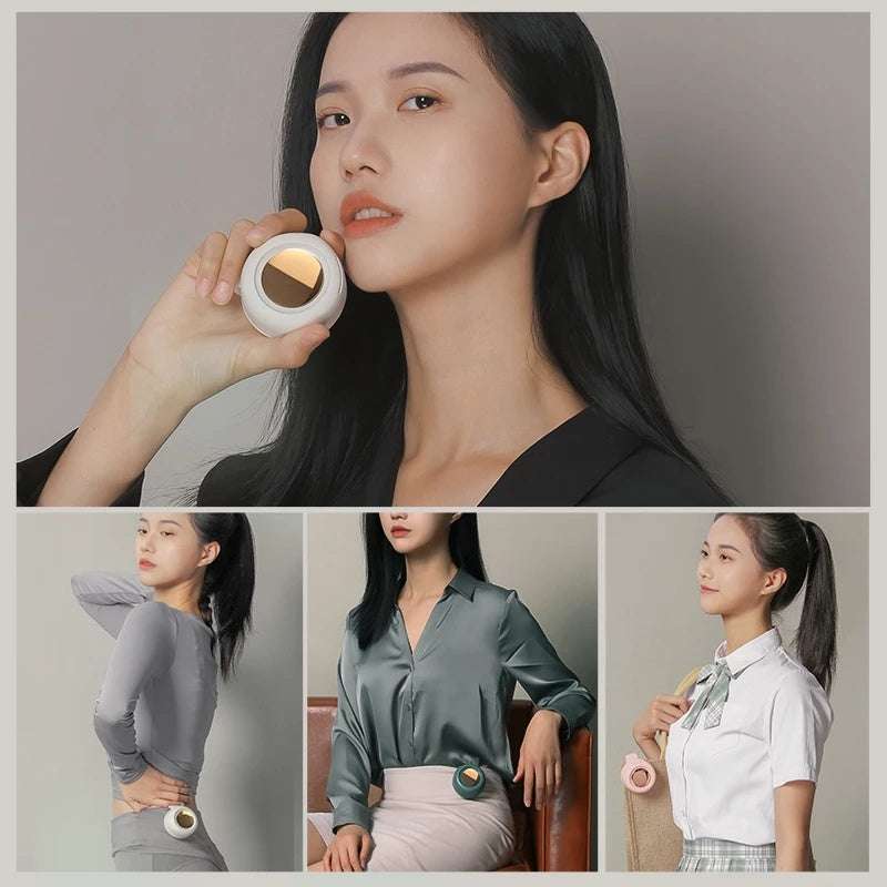 New style hanging neck fan without leaf clip