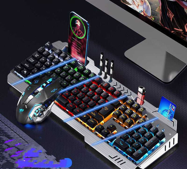 Wired Mechanical Keyboard Mouse Earphone Gaming Set