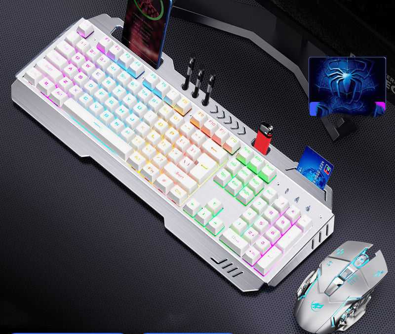Wired Mechanical Keyboard Mouse Earphone Gaming Set
