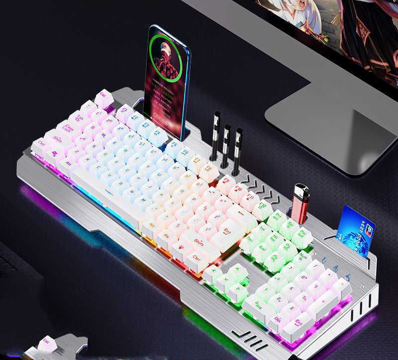 Wired Mechanical Keyboard Mouse Earphone Gaming Set