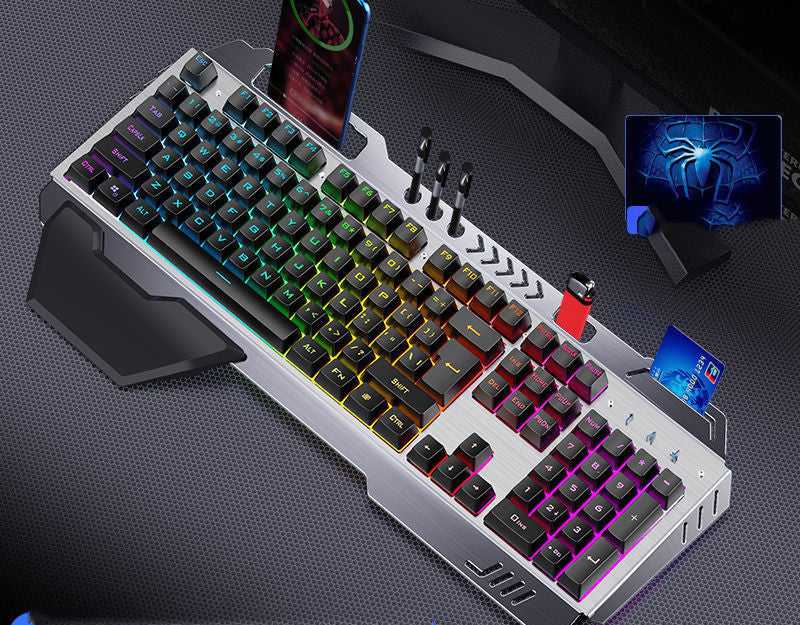 Wired Mechanical Keyboard Mouse Earphone Gaming Set