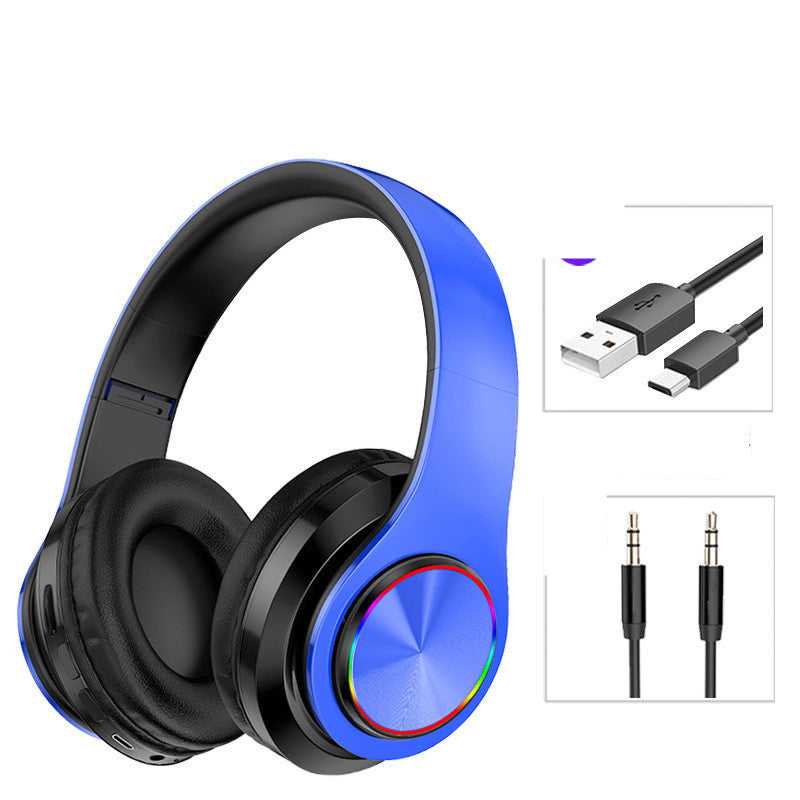 LED Wireless Bluetooth Headphones with Mic