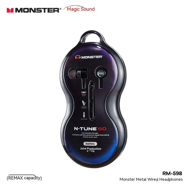 Monster Remax Metal In-Ear Earphones | TWS Gaming