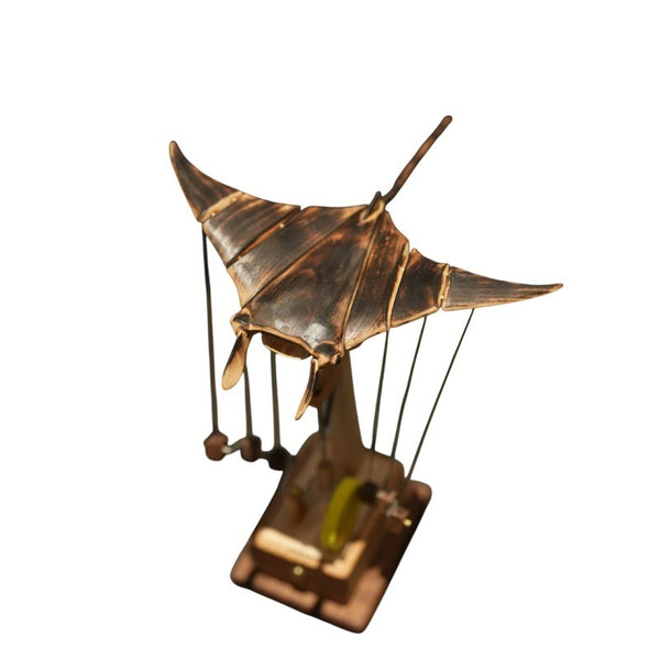Flying Manta Ray Automata | Wooden Kinetic Sculpture | Mechanical Manta | Wood Art | Home Decor