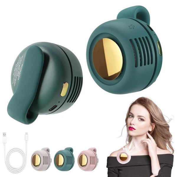 New style hanging neck fan without leaf clip