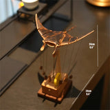 Flying Manta Ray Automata | Wooden Kinetic Sculpture | Mechanical Manta | Wood Art | Home Decor